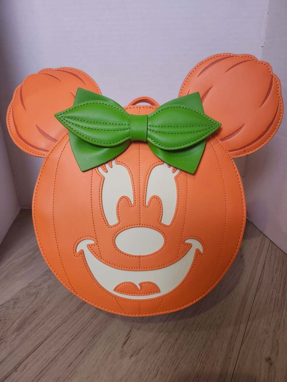 Loungefly Disney Minnie Mouse Pumpkin Glow in the Dark Mini Backpack